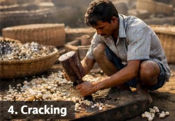 Hands holding premium grade Makhana